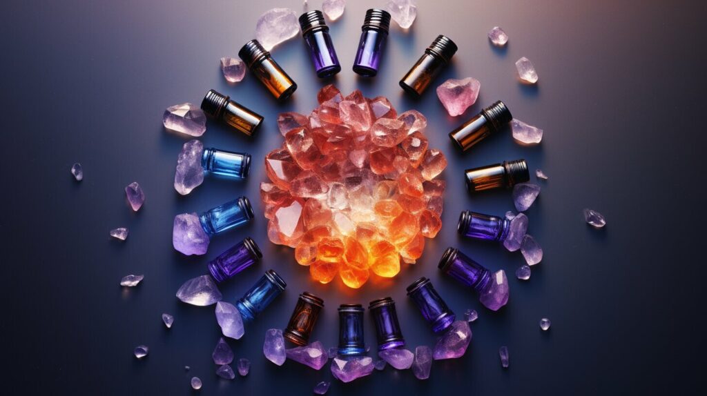 chakra healing crystals and essential oils