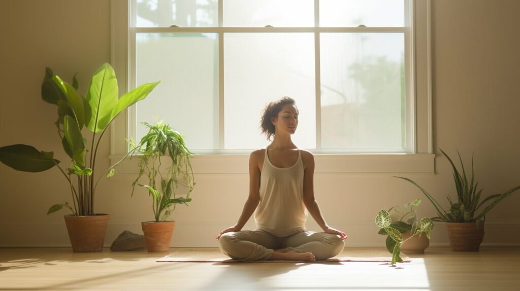 Mindfulness meditation and yoga practice
