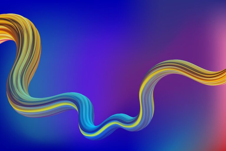 a colorful background with wavy lines