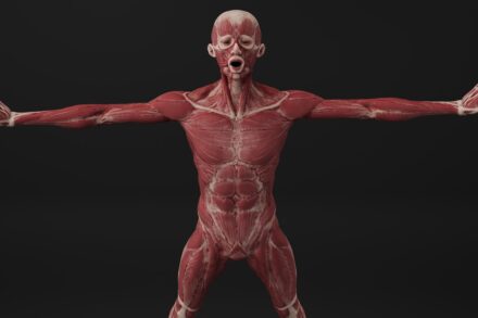 A man with his arms out and hands out