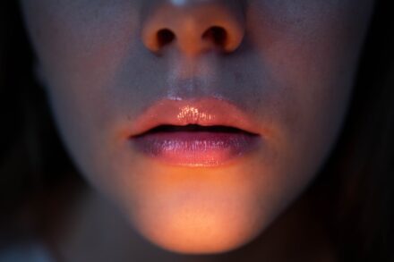 LED Nogier Frequency woman's face