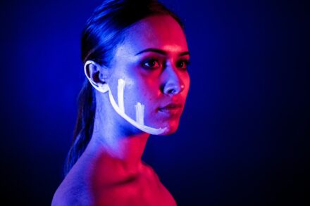 LED Nogier Frequency woman's face