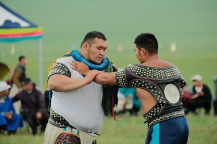 Maori Healing Techniques Traditional Wisdom: Integrating Rongoā Māori with Quantum Therapy 1 Wrestlers engage in a traditional mongolian wrestling match.