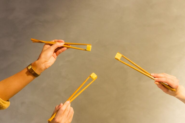 people using chopsticks