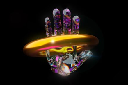 a hand that has a ring on it