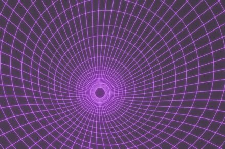 A computer generated image of a purple spiral
