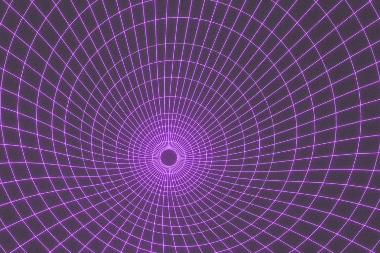A computer generated image of a purple spiral