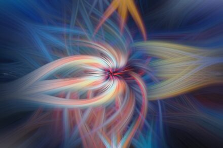 quantum energy healing concept with glowing energy fields and chakras