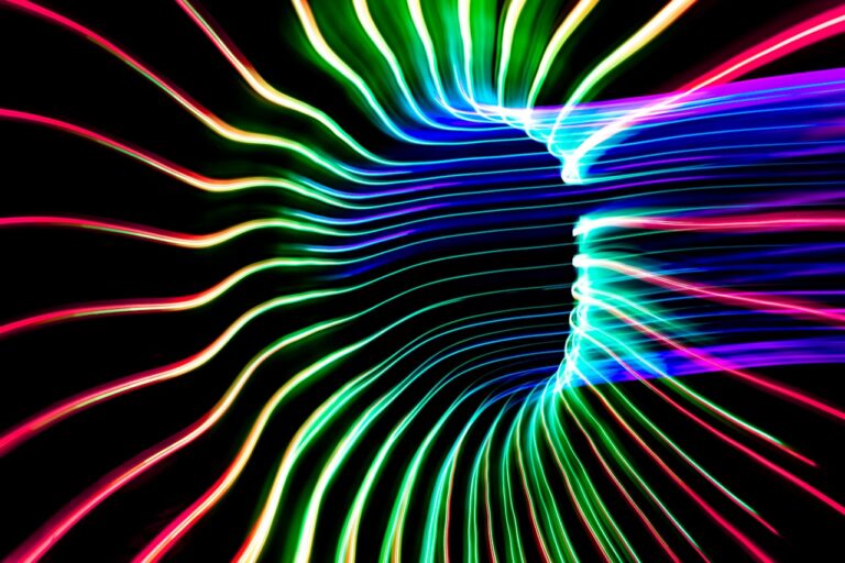 green and red light digital wallpaper