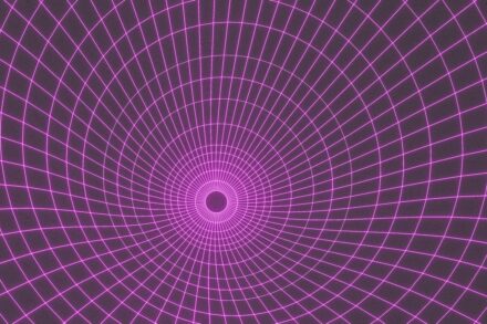 A computer generated image of a purple spiral