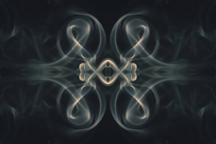 a picture of smoke with a black background