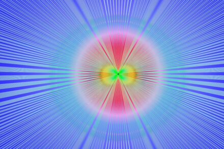 quantum wellness advanced healing meaning A vibrant, abstract design with a glowing center.