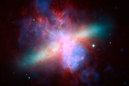 a very large and colorful object in the sky