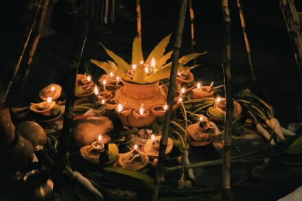 Shamanic Meaning path bodytalk shamans A bunch of candles that are on a table