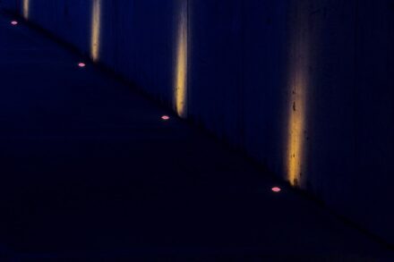 black concrete wall during night time