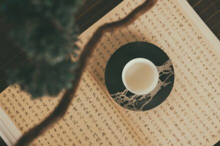 top angle photography of cup