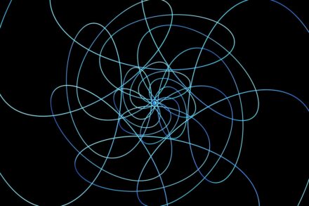 A computer generated image of a blue flower