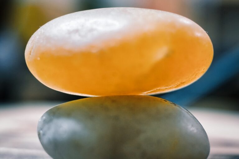 yellow and gray round ornament