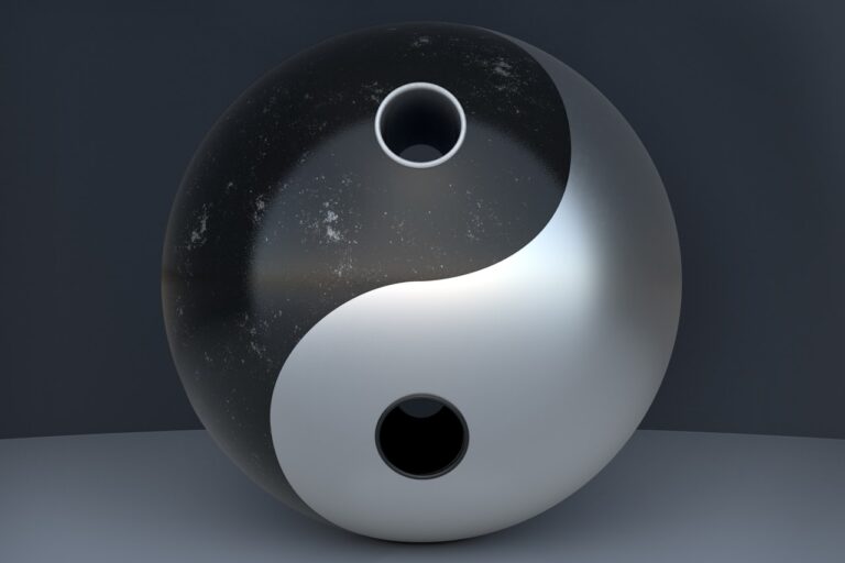A yin yang symbol represents balance and harmony.